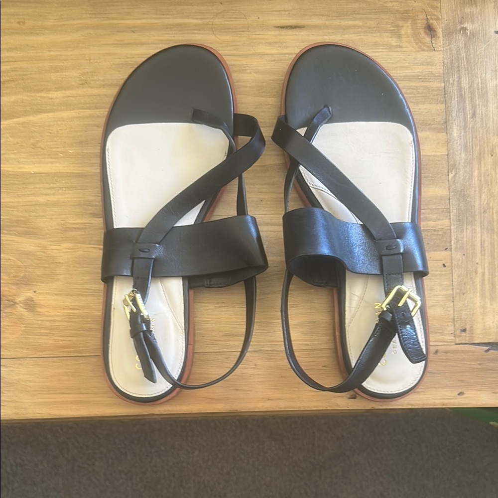 Black Leather Sandals